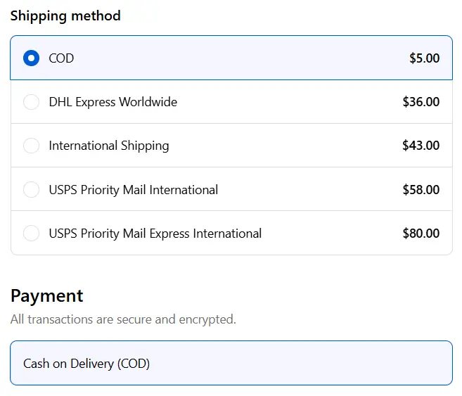 Set rule settings in checkout rules app