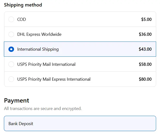 Set rule settings in checkout rules app