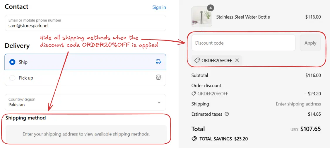 20% Discount applied on checkout