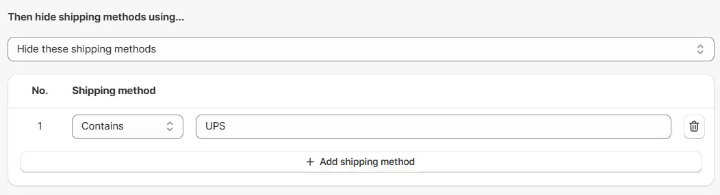 Set the rule actions