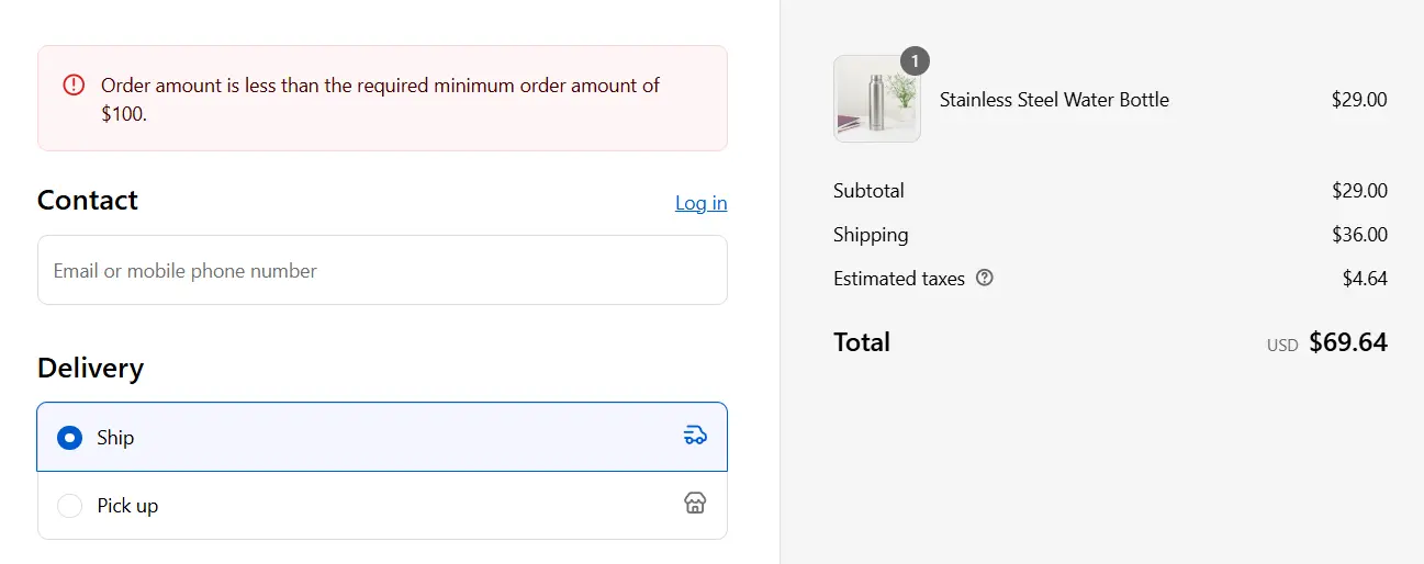 Example English Error Message