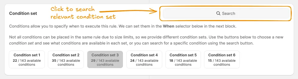 Search Condition Set