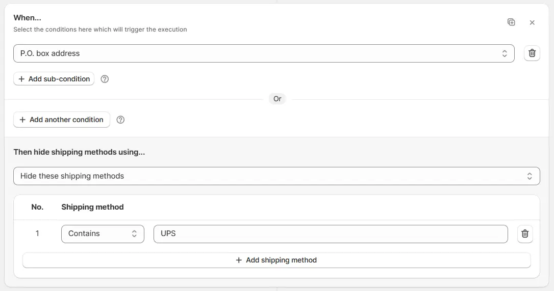 Select rule from checkout rules app